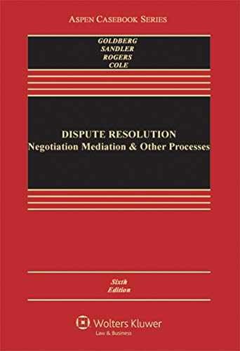 Dispute Resolution: – Hardcover, by Goldberg Stephen B.; – Acceptable n