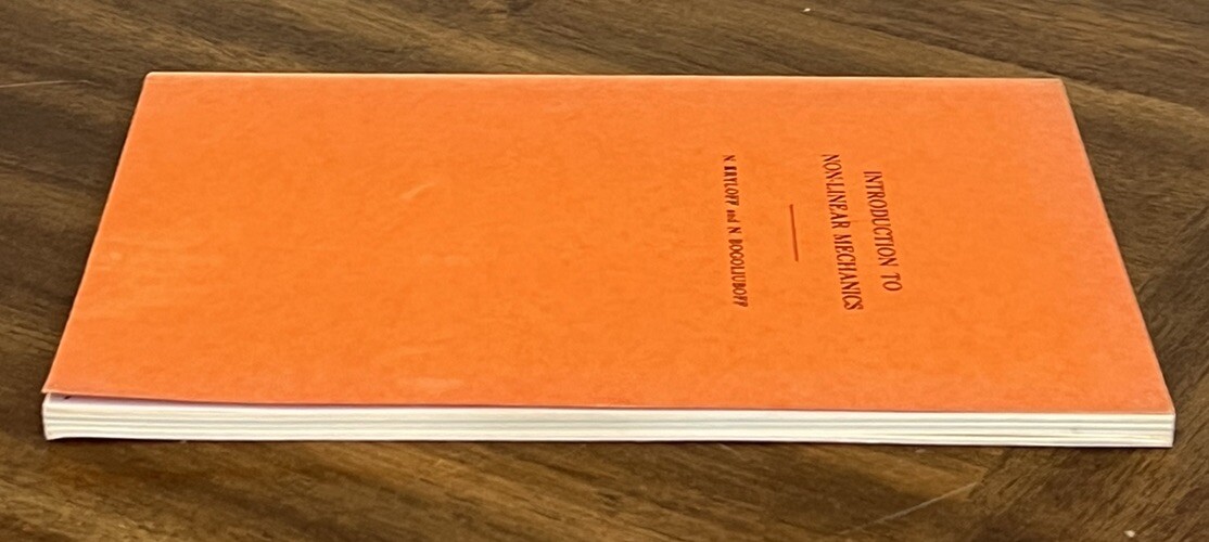 Introduction to Non-Linear Mechanics 1963 By Kryloff, Bogoliuboff Vintage