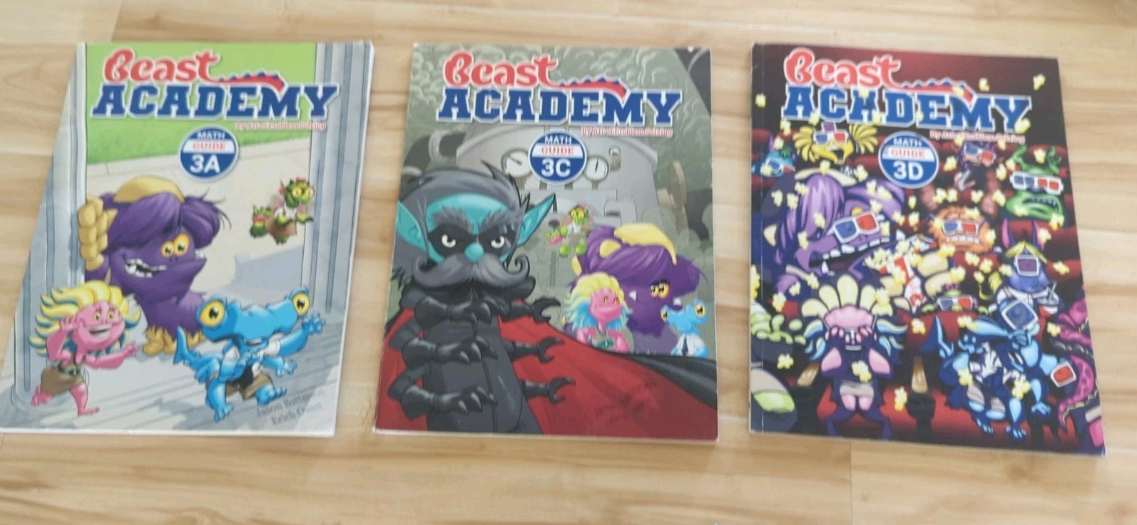 Beast Academy Math Guide Level 3 Set Vol. 3A 3C 3D Art of Problem Solving Nice