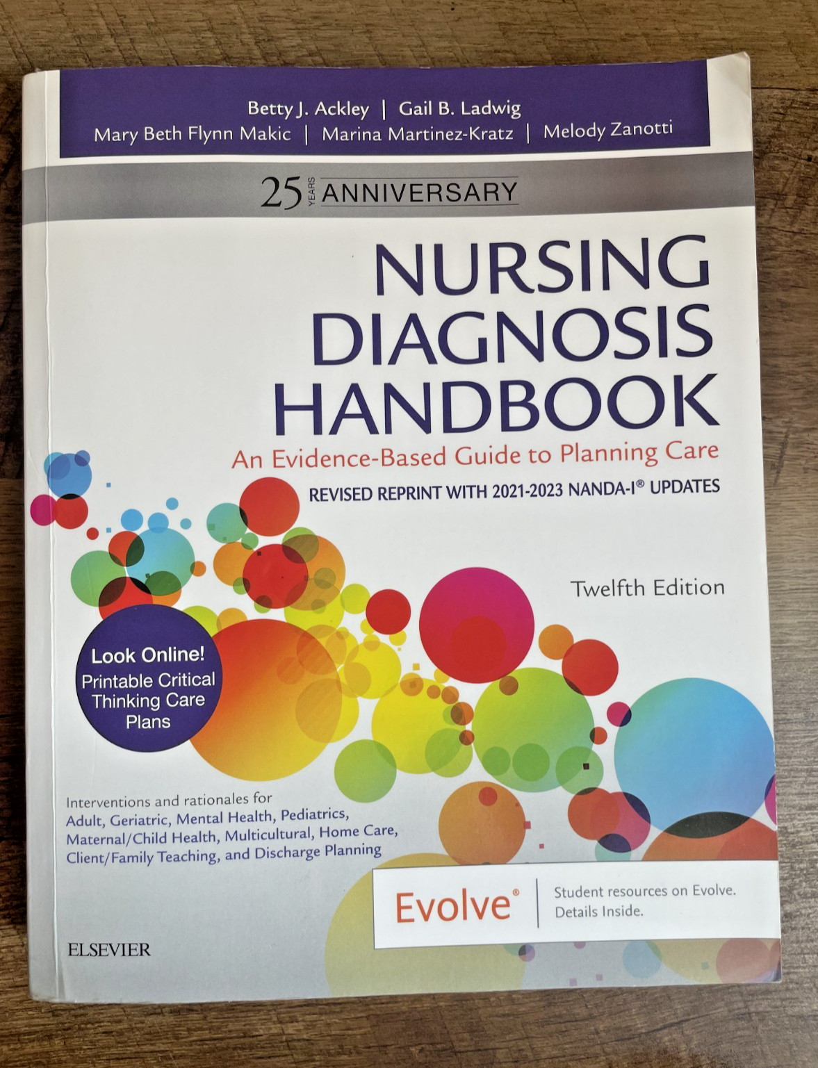 Nursing Diagnosis Handbook, 12th Edition Revised Reprint NANDA-I – USED, GOOD