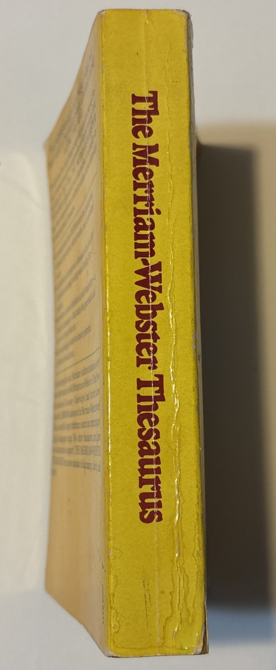 Merriam-Webster Thesaurus Paperback Book 1978 1st Pocket Books Printing