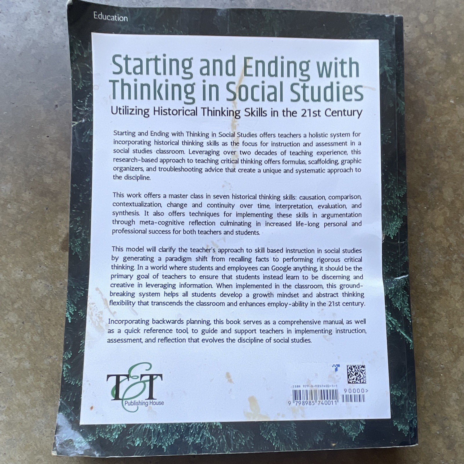Starting and Ending with Thinking in Social Studies PB Tillotson & Toms 2017