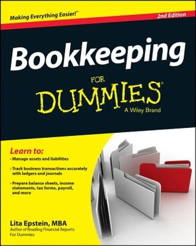 Bookkeeping for Dummies by MBA Epstein, Lita: Used