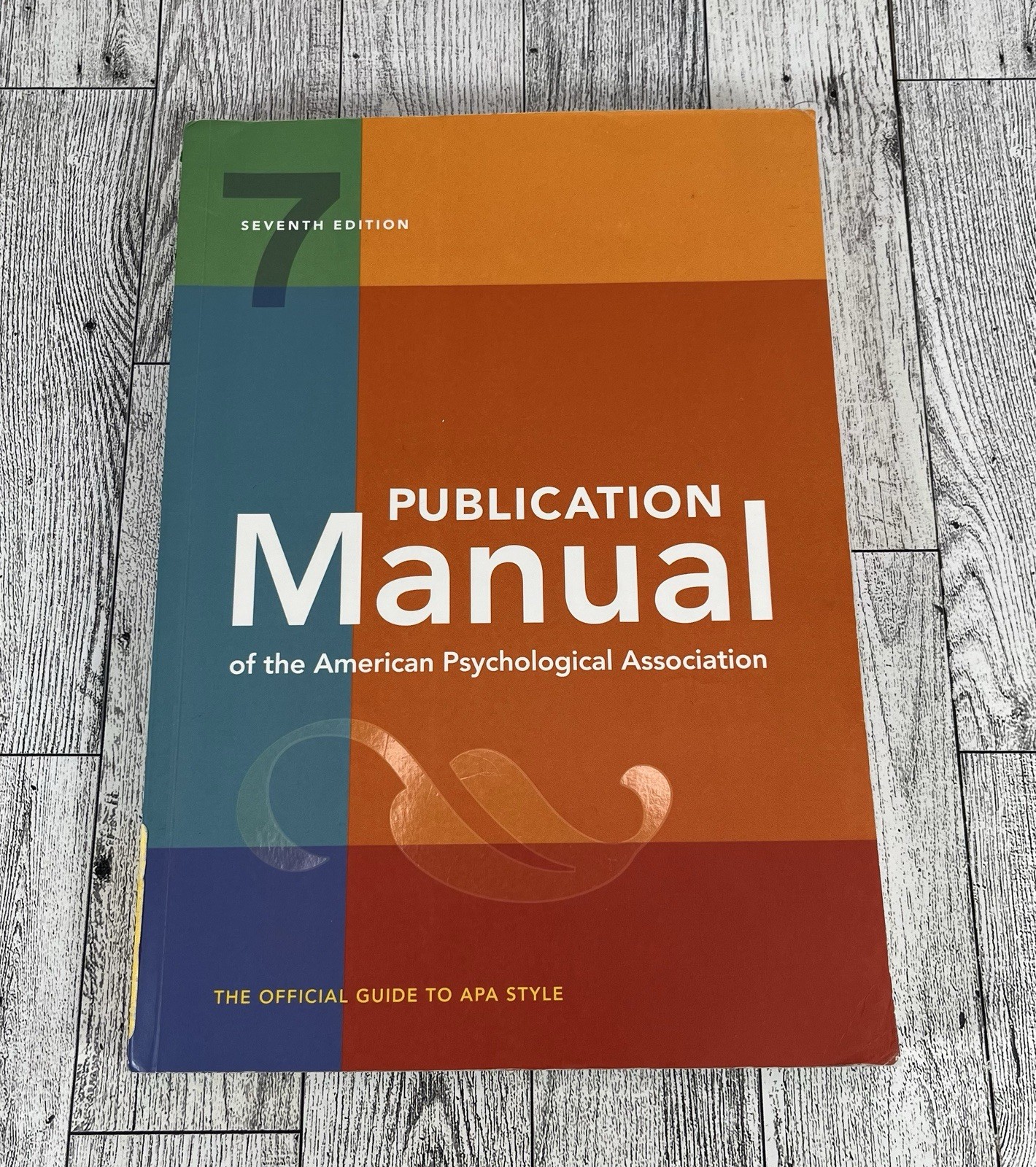 Publication Manual (OFFICIAL) 7th Edition of the American Psychological…