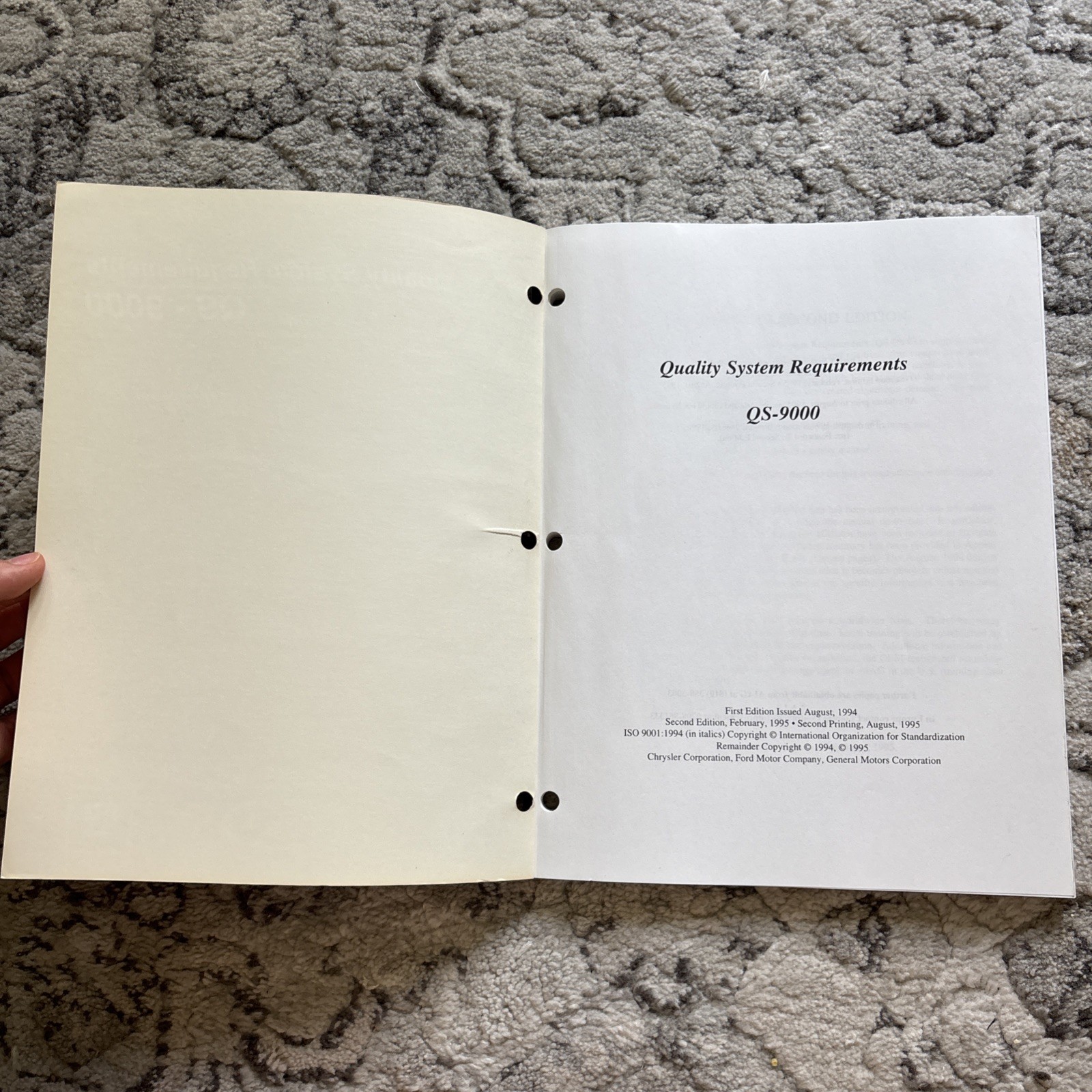 Quality System Requirements QS-9000 Second Edition