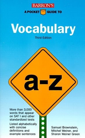 A Pocket Guide to Vocabulary, Samuel C. Brownstein, Very Good Book