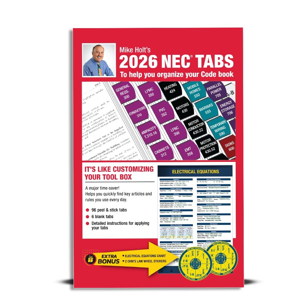 Mike Holts Electrical Code Tabs Based On 2026 NEC Official Edition