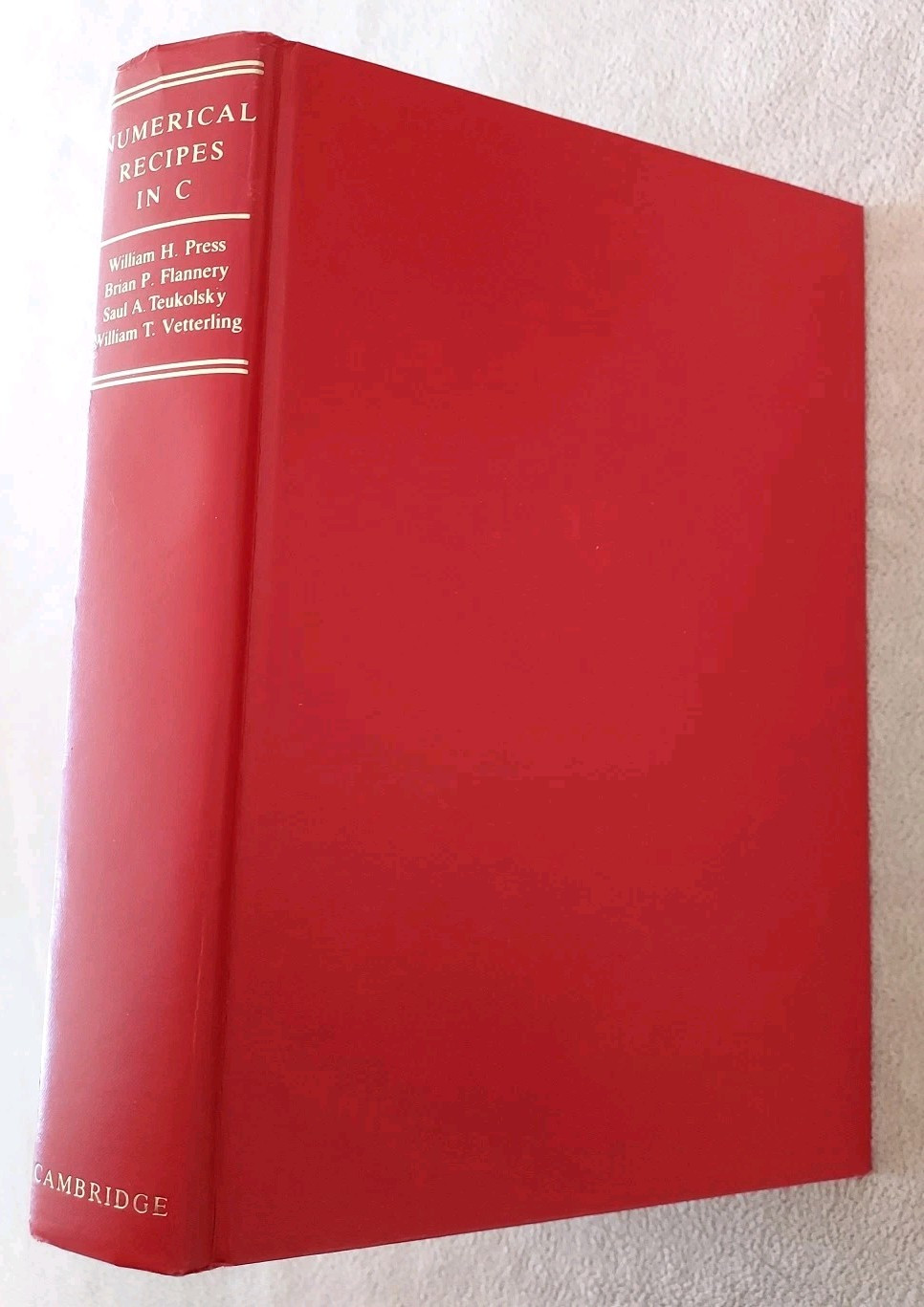Numerical Recipes in C: The Art of Scientific Computing ~ Cambridge 1988 – HC