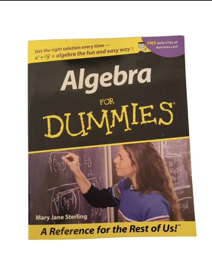 Algebra I for Dummies by Mary Jane Sterling (2001 Paperback)