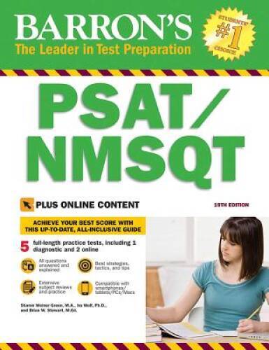 Barron&rsquo;s PSAT/NMSQT, 19th Edition: with Bonus Online Tests – Paperback – GOOD