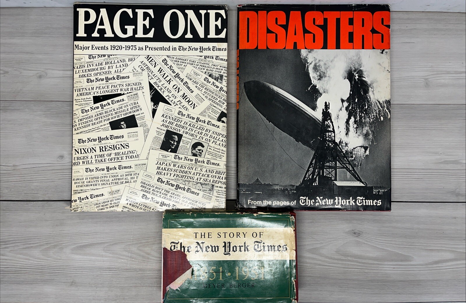 The New York Times – Page One The Major Events 1920-1975 – Disasters – Lot Of 3.