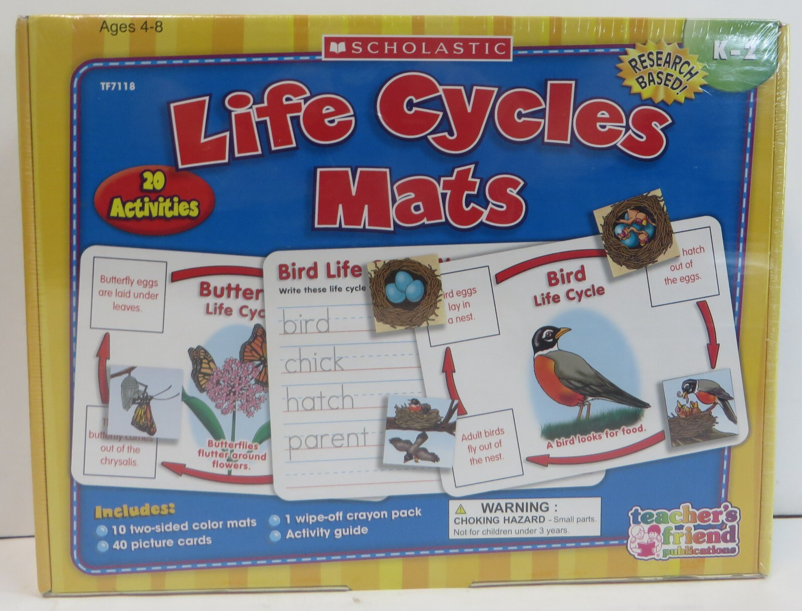 Life Cycles Mats SCHOLASTIC K-2 ACTIVITY LEARNING SET
