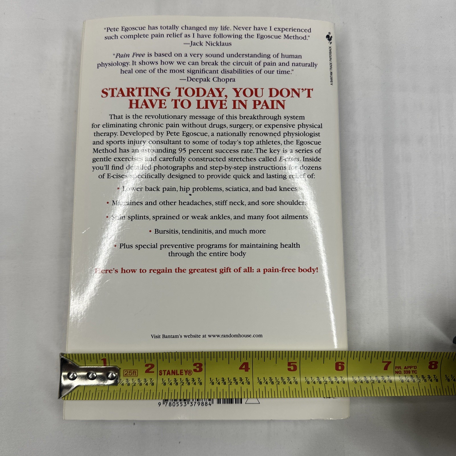 Pain Free : A Revolutionary Method for Stopping Chronic Pain Pete Egoscue(1998)