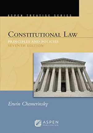 Constitutional Law: Principles and – Paperback, by Erwin Chemerinsky – Good