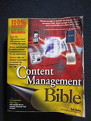 Content Management Bible [Nov 29, 2001] Boiko, Bob