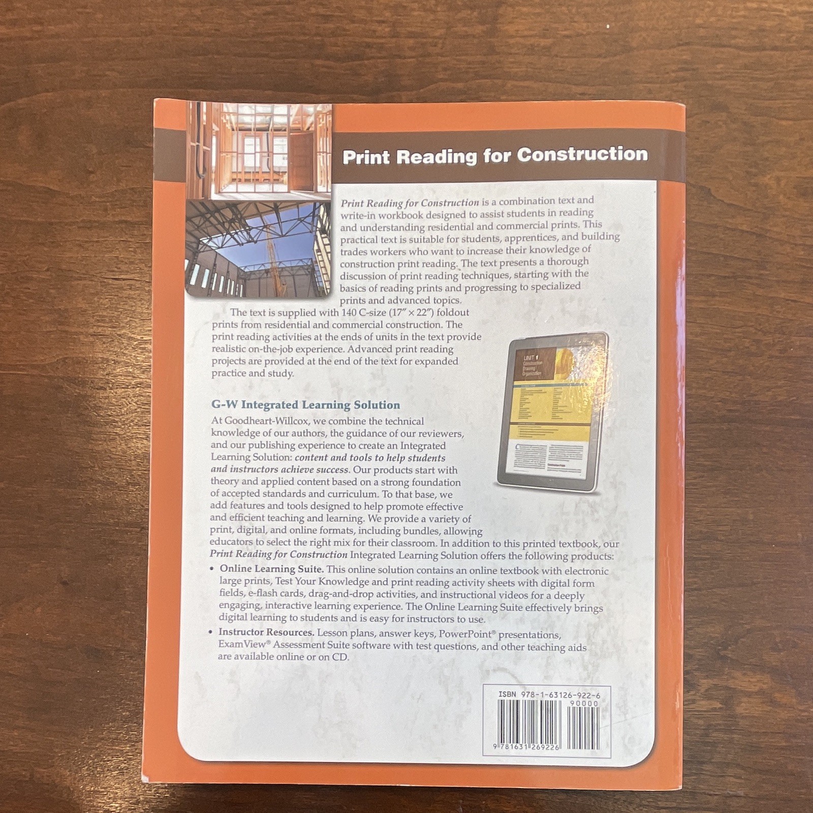 Print Reading for Construction 7th Ed Large Print Paperback Brown & Dorfmueller