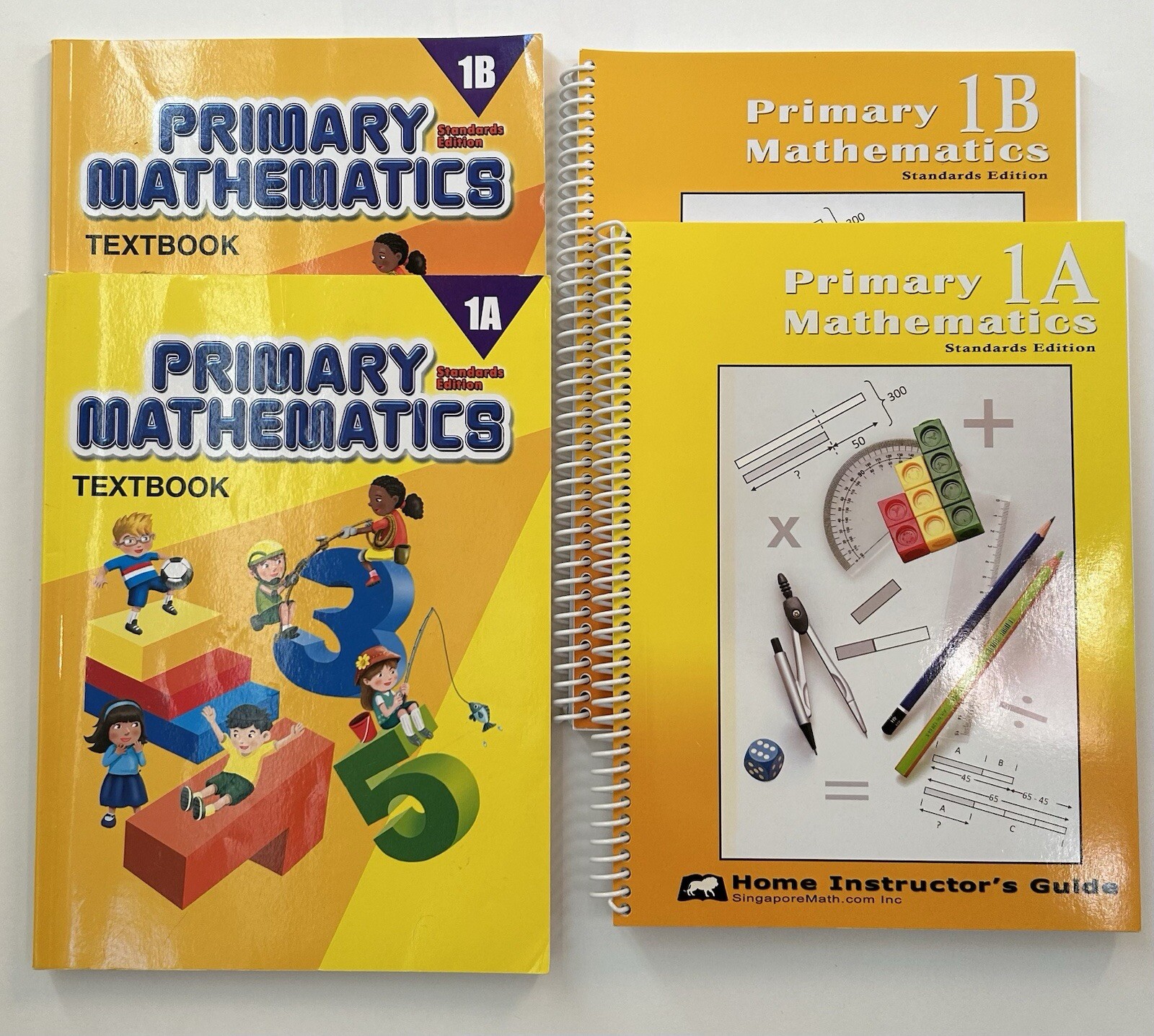 Like New Singapore Math Standards Edition 1A & 1B Teacher Guide and Textbook Set