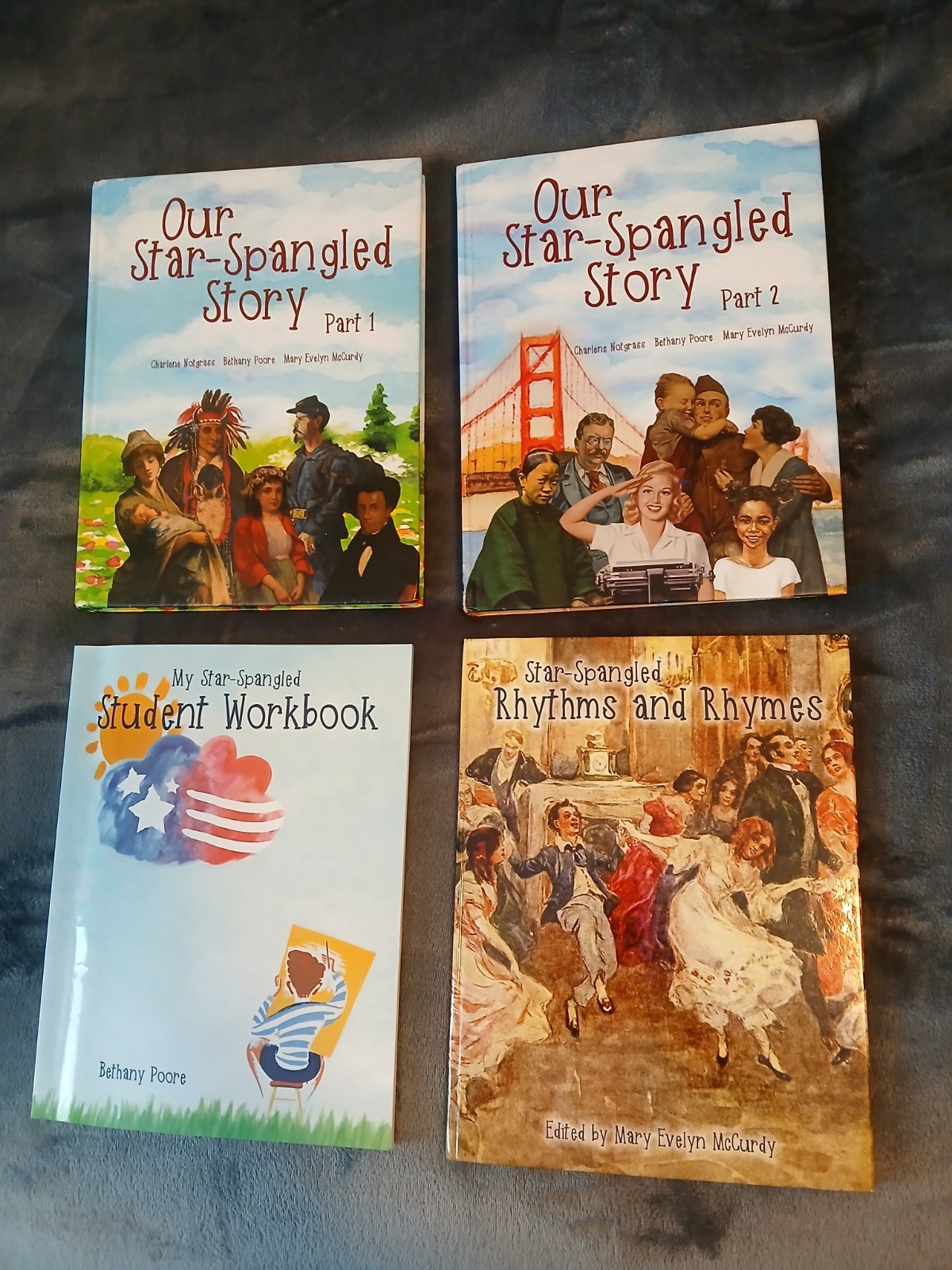 Notgrass Our Star-Spangled Story Set Part 1 2 Rhythms Rhymes Partial Workbook