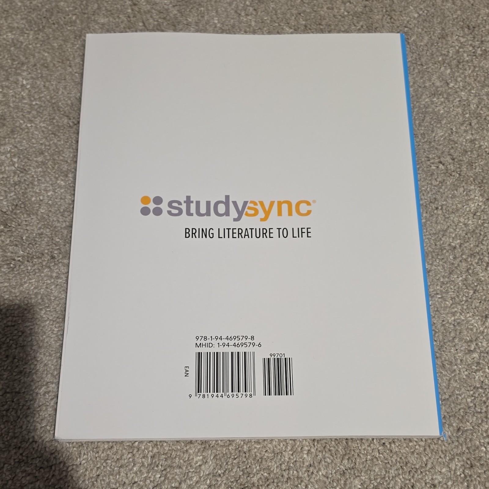 StudySync Grade 7 Reading & Writing Companion Units 1-6 Paperback 2017