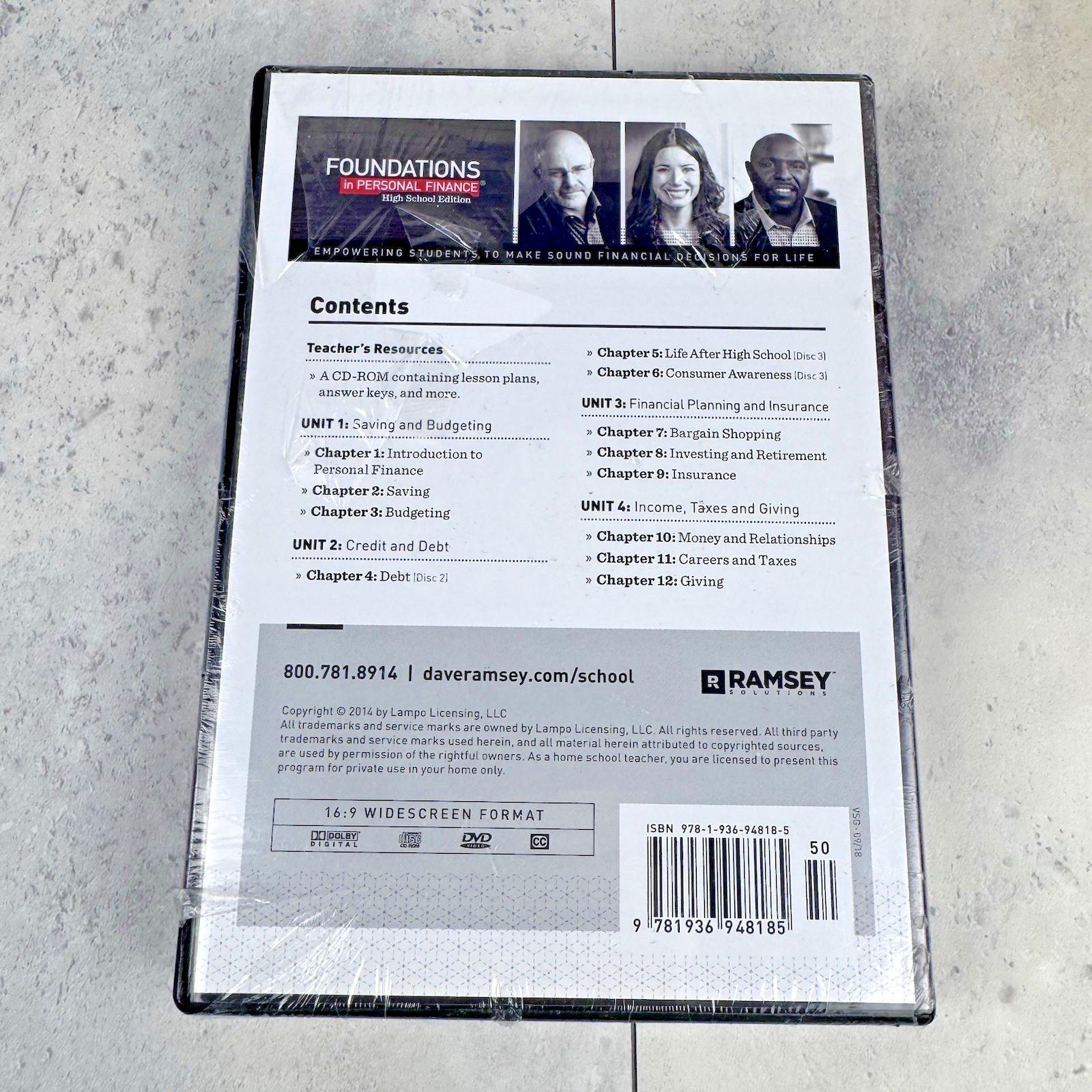 New Dave Ramsey Foundations in Personal Finance High School Homeschool DVD