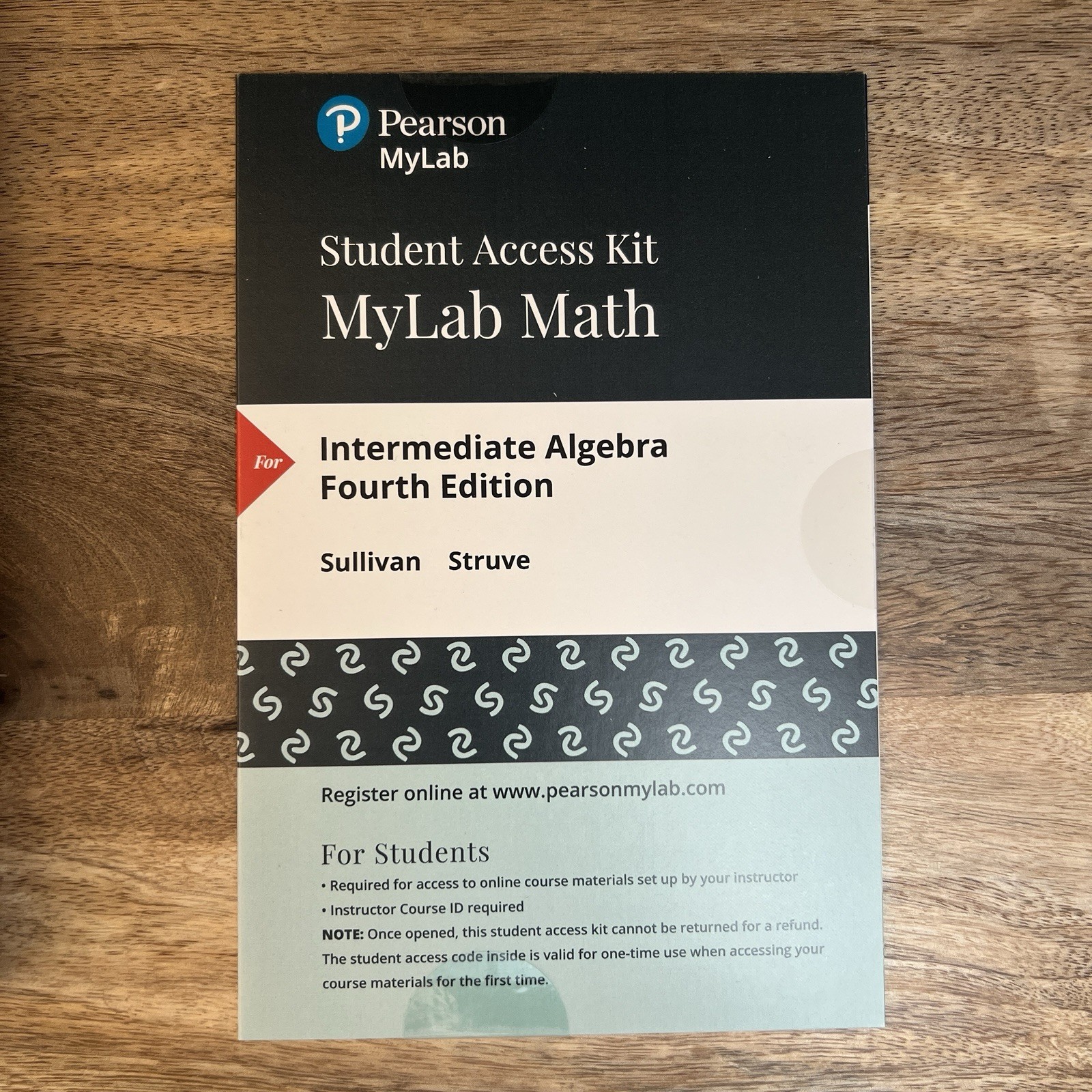 Intermediate Algebra 4th Edition Sullivan , Struve, W/ MyLab Math SEALED CODE