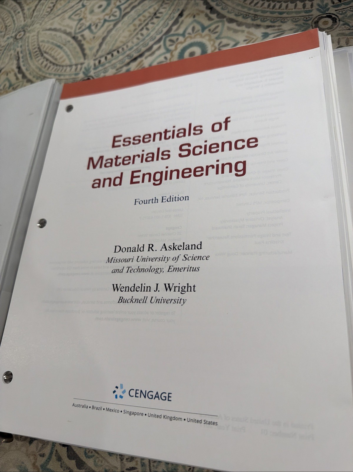 Essentials of Materials Science and Engineering, SI Edition by Askeland, Donald