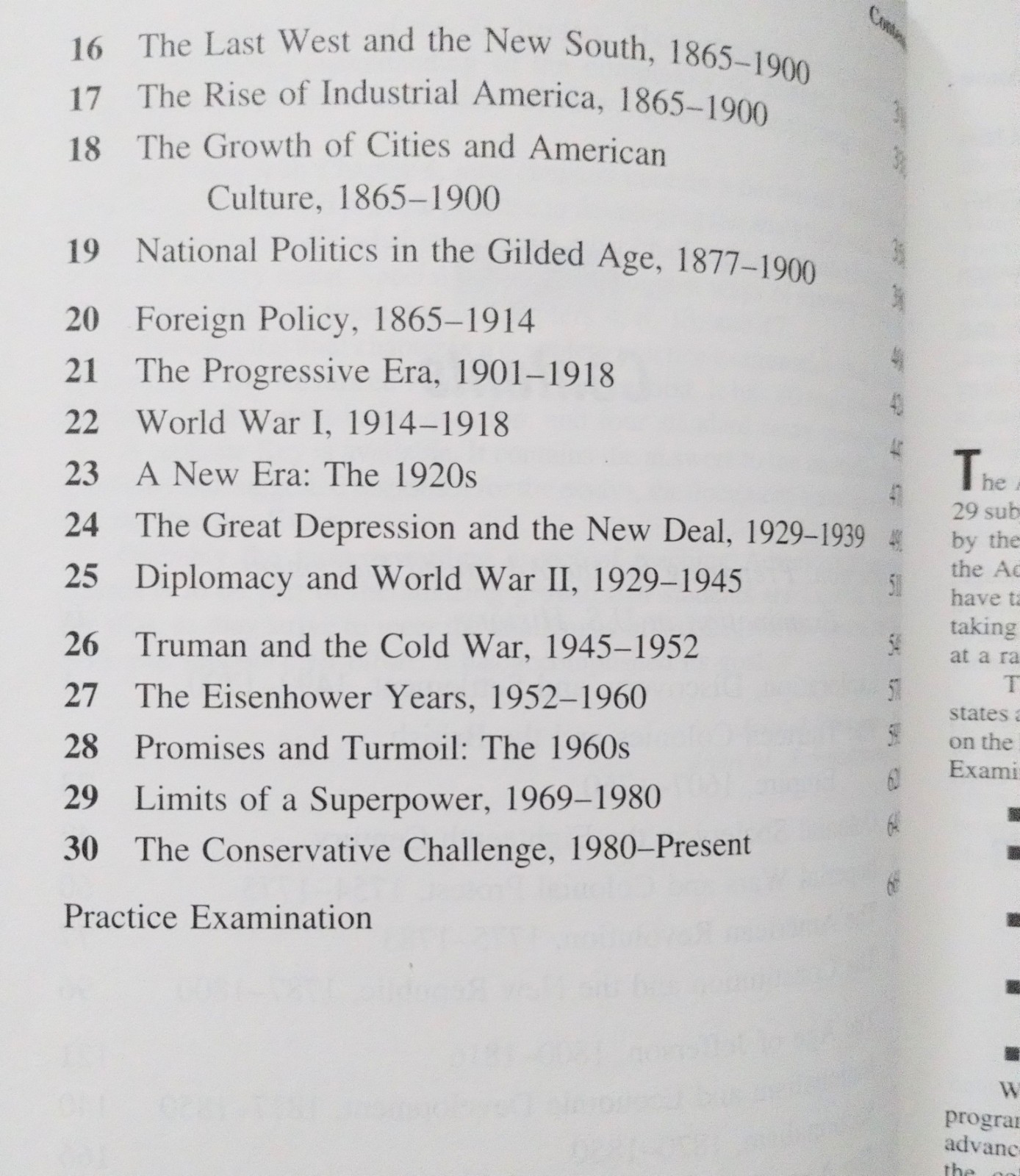United States History Preparing For The Advanced Placement Examination 1998