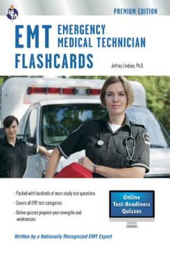 EMT Flashcard Book + Online (EMT Test Preparation) – Paperback – GOOD