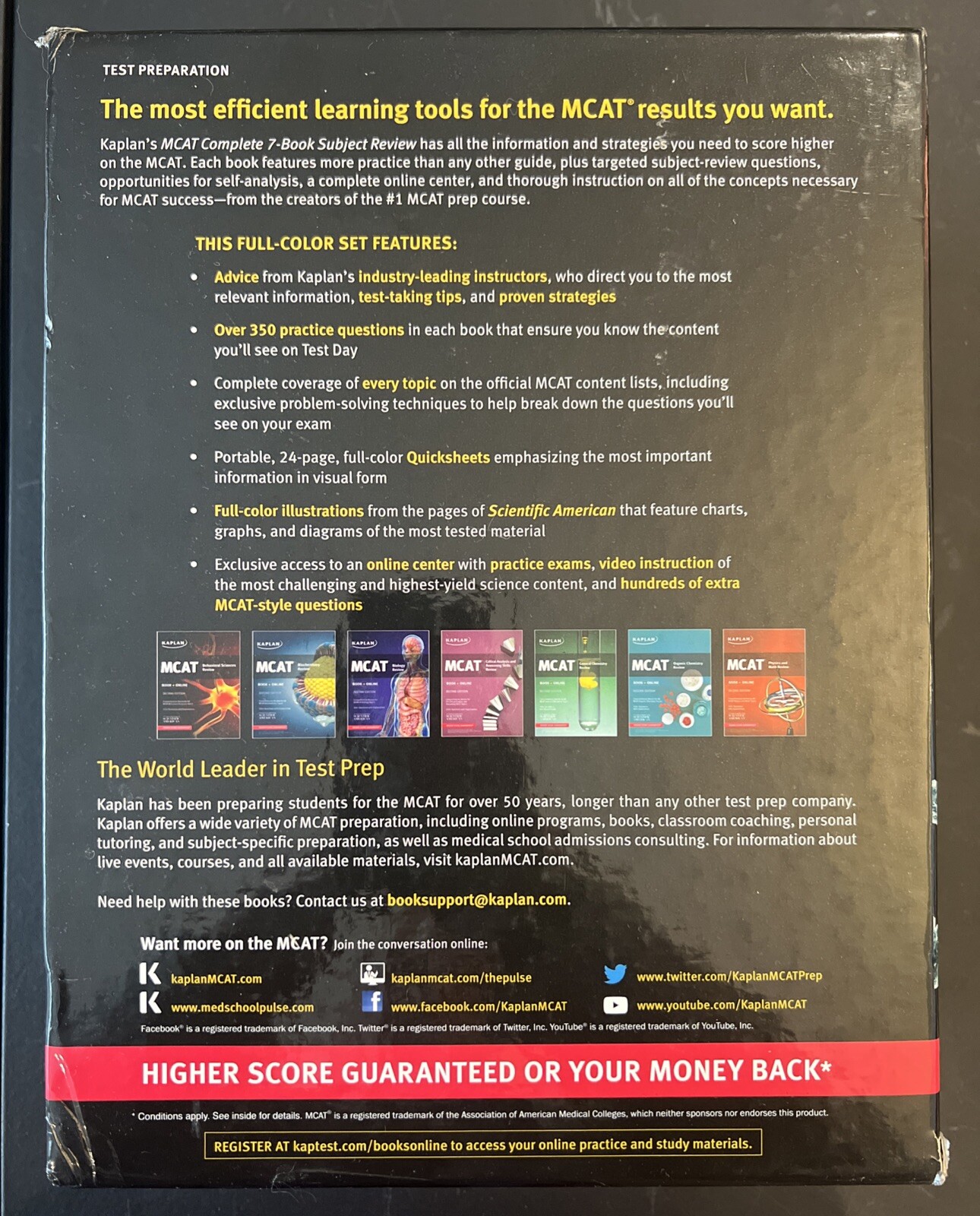Kaplan Test Prep Ser.: Kaplan MCAT Complete 7-Book Subject Review 2016 by Kaplan