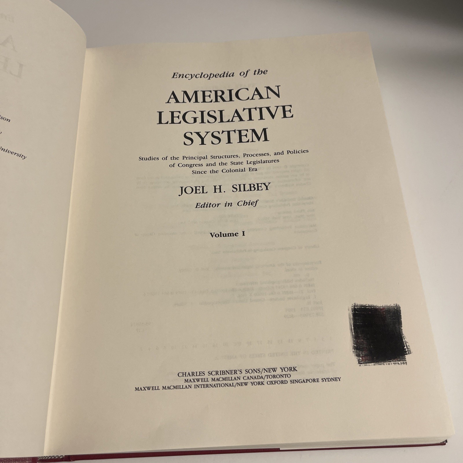 Encyclopedia of the American Legislative System 3 Volume Set 1994