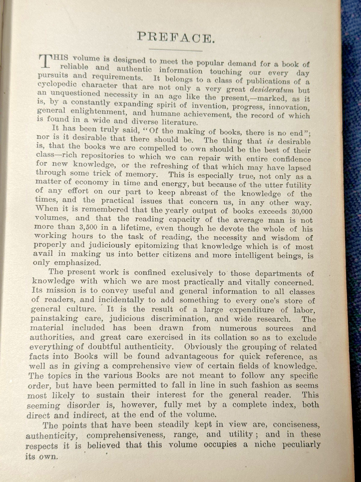 Antique Handbook of Ready Reference; The Century Book of Facts; 1905; Good cond.
