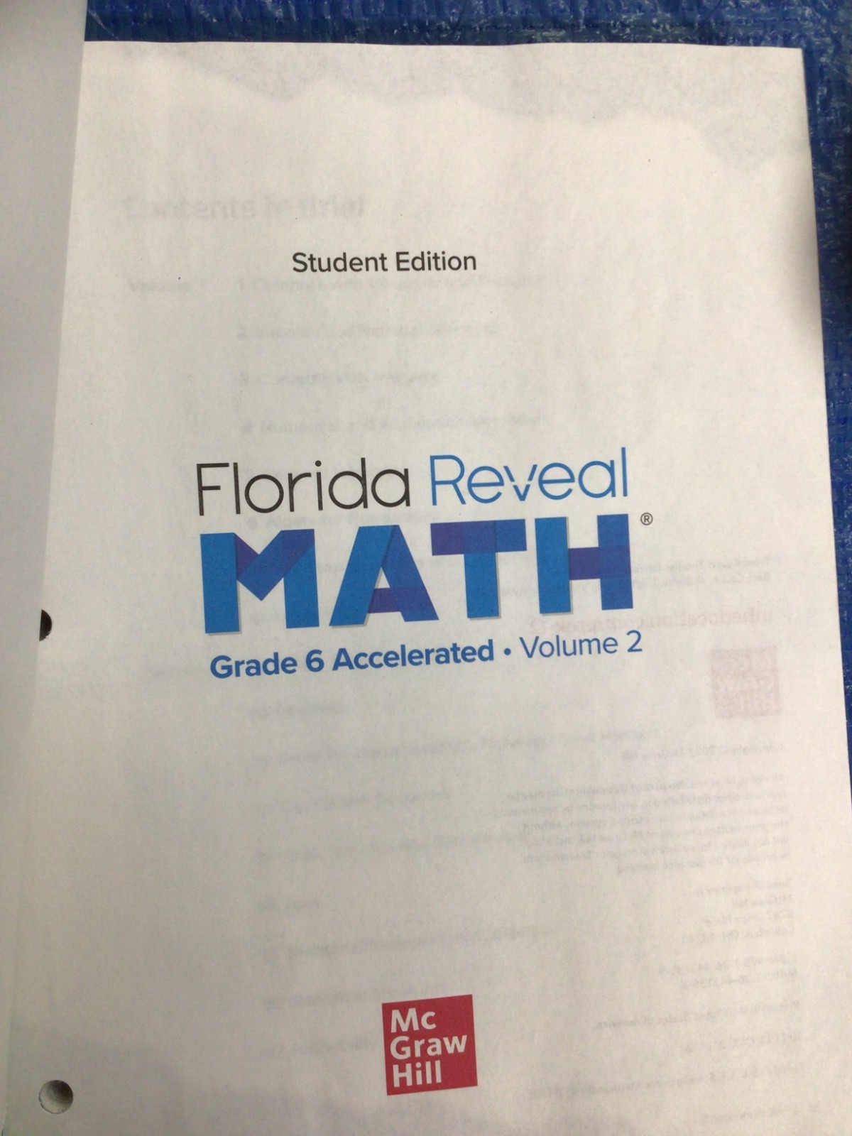 FLORIDA Reveal MATH Grade 6 Accelerated Volume 2 McGraw Hill Paperback NEW
