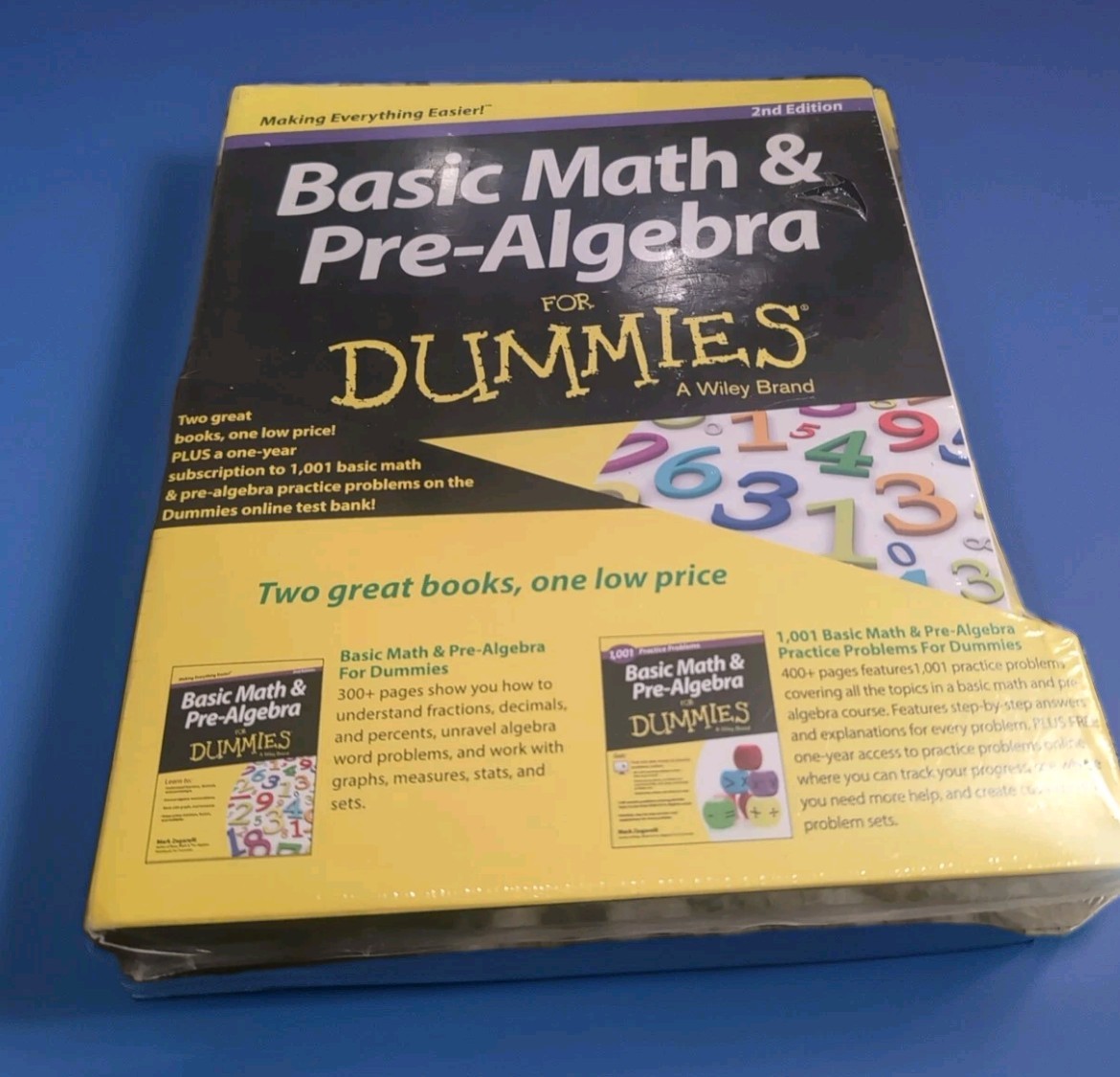 BASIC MATH PRE-ALGEBRA For Dummies Practice Problems 2nd Edition New Easier