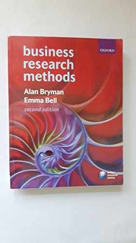 Business Research Methods – Paperback, by Bryman Alan; Bell Emma – Very Good j