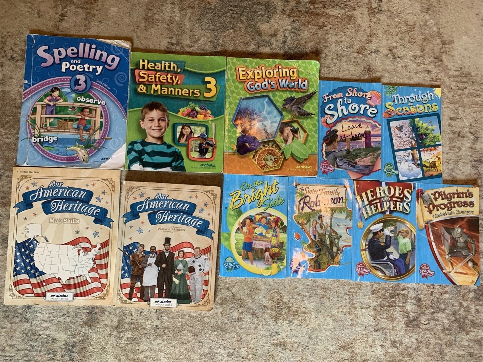 Abeka Third 3rd Grade Child / Student Homeschool Books , Readers And Textbooks