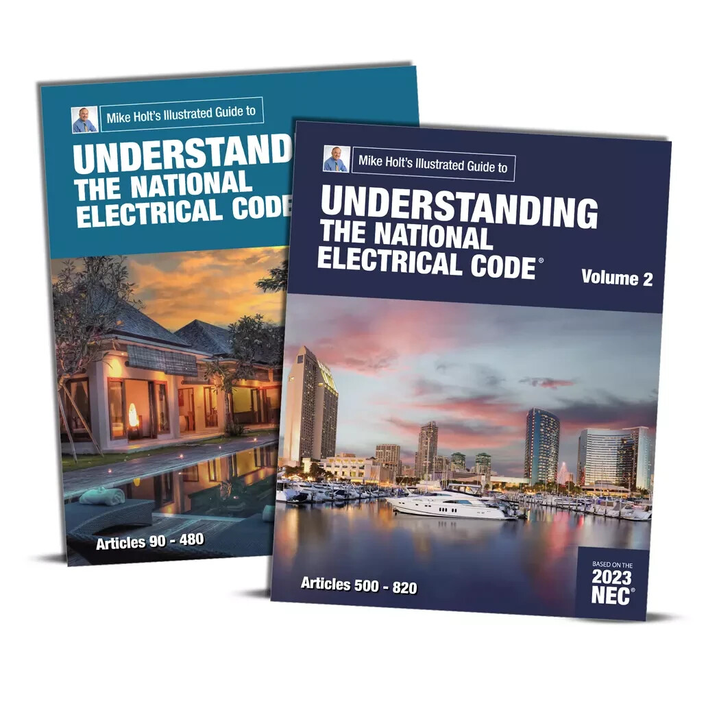 Mike Holt&rsquo;s 2023 Understanding the NEC Vol.1 and Vol. 2 textbooks